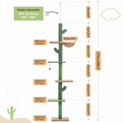 Ultimate Cat Playground Tower: Multi-Level Activity Hub with Scratching Post and Toy Set - Très Elite