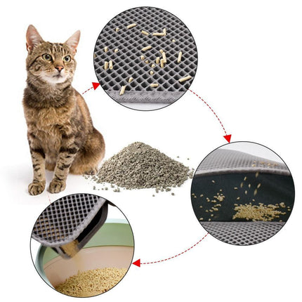 Ultimate Clean Cat Litter Trap Mat: Innovative Dual-Layer Design for Maximum Hygiene - Très Elite
