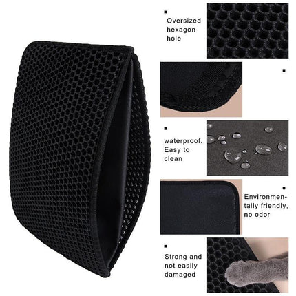 Ultimate Clean Cat Litter Trap Mat: Innovative Dual-Layer Design for Maximum Hygiene - Très Elite