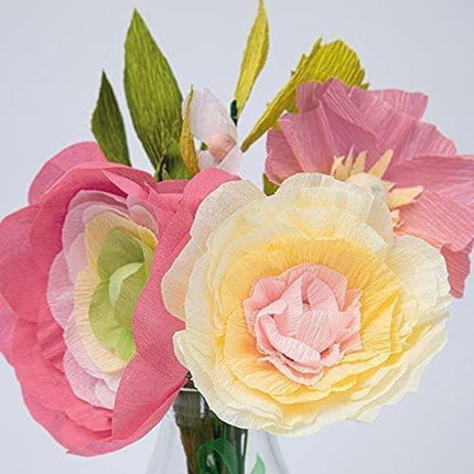 Ultimate Floral Crepe Paper Craft Kit: Design Gorgeous Life-Size Blooms - Très Elite