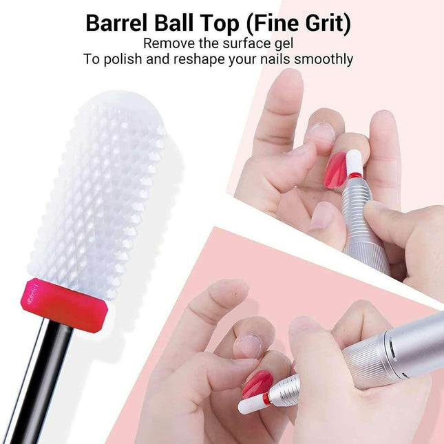 Ultimate Precision Ceramic Nail Drill Bit Set - Essential Tools for Professional Nail Art