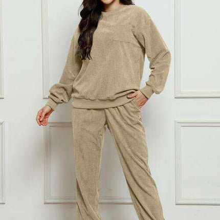 Ultra-Comfortable Crewneck Sweater and Jogger Set