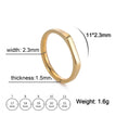 7 / 2.3mm Gold Color