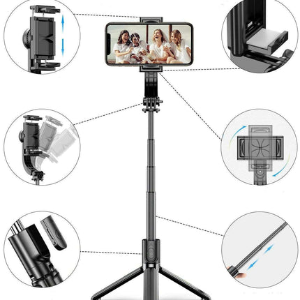 Versatile Bluetooth Gimbal Tripod Stabilizer with Wireless Remote for iPhone, Huawei, and Xiaomi - Très Elite