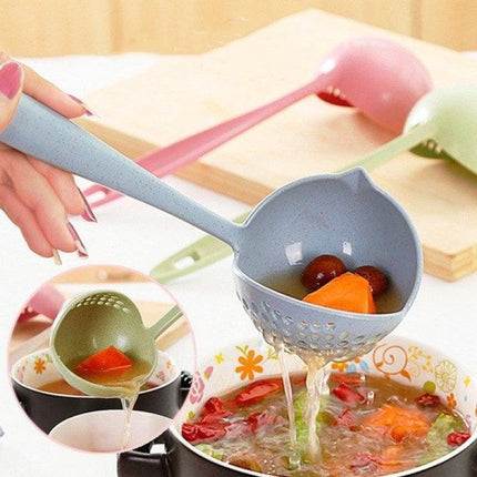 Versatile Long Handle 2-in-1 Spoon & Strainer Kitchen Utensil Set - Très Elite