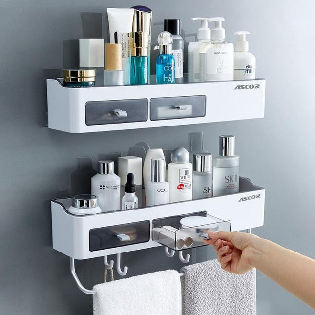 Versatile No-Drill Shower Caddy with Detachable Design and Smart Storage Solutions