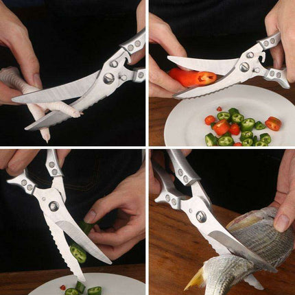Versatile Precision Kitchen Scissors - Effortlessly Cut Through Meat, Bones, and Vegetables - Très Elite