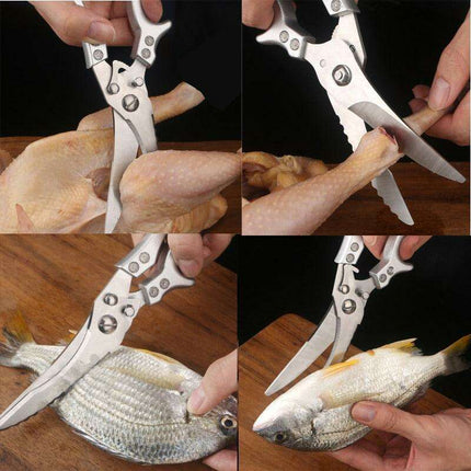 Versatile Precision Kitchen Scissors - Effortlessly Cut Through Meat, Bones, and Vegetables - Très Elite