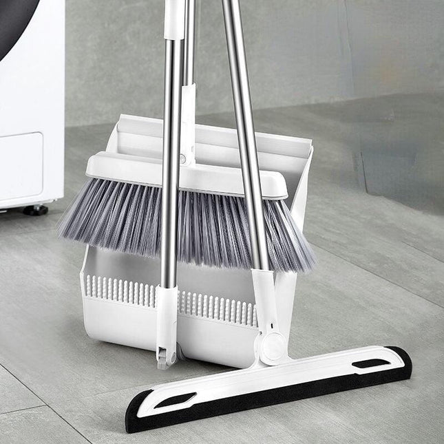 Versatile Space-Saving Broom and Dustpan Combo: Durable and Stylish Cleaning Solution