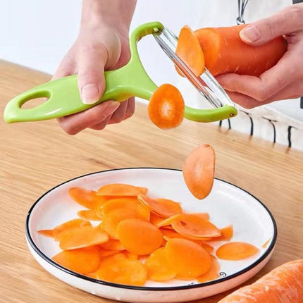 Versatile Stainless Steel 3-in-1 Peeling, Slicing, and Grating Tool for Effortless Meal Prep - Très Elite