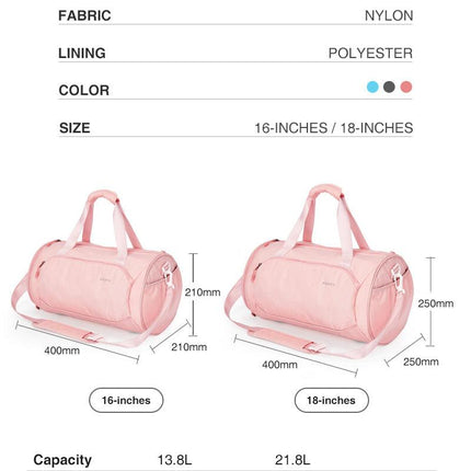 Versatile Waterproof Duffle Bag with Dedicated Shoe Compartment - Essential for Travel and Gym