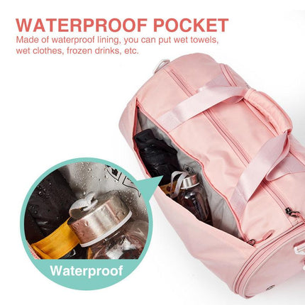Versatile Waterproof Duffle Bag with Dedicated Shoe Compartment - Essential for Travel and Gym