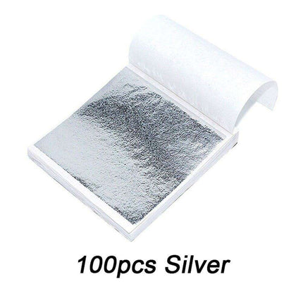 Vibrant 100-Pack Gold and Silver Metallic Foil Craft Paper Sheets - Très Elite