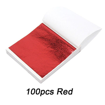 Vibrant 100-Pack Gold and Silver Metallic Foil Craft Paper Sheets - Très Elite