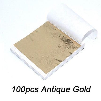 Vibrant 100-Pack Gold and Silver Metallic Foil Craft Paper Sheets - Très Elite
