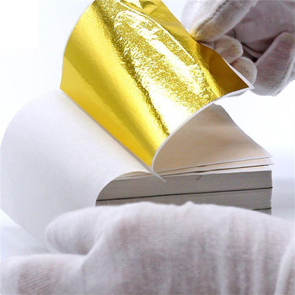 Vibrant 100-Pack Gold and Silver Metallic Foil Craft Paper Sheets - Très Elite