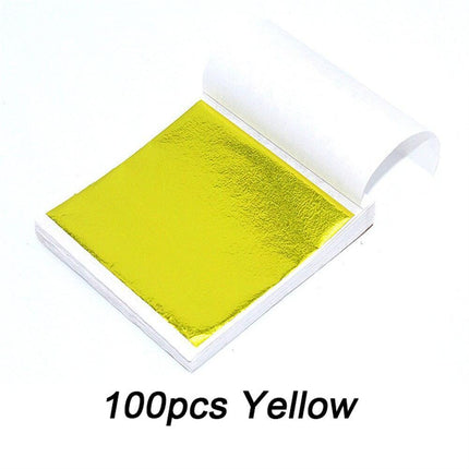 Vibrant 100-Pack Gold and Silver Metallic Foil Craft Paper Sheets - Très Elite