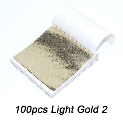 Vibrant 100-Pack Gold and Silver Metallic Foil Craft Paper Sheets - Très Elite