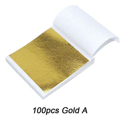 Vibrant 100-Pack Gold and Silver Metallic Foil Craft Paper Sheets - Très Elite