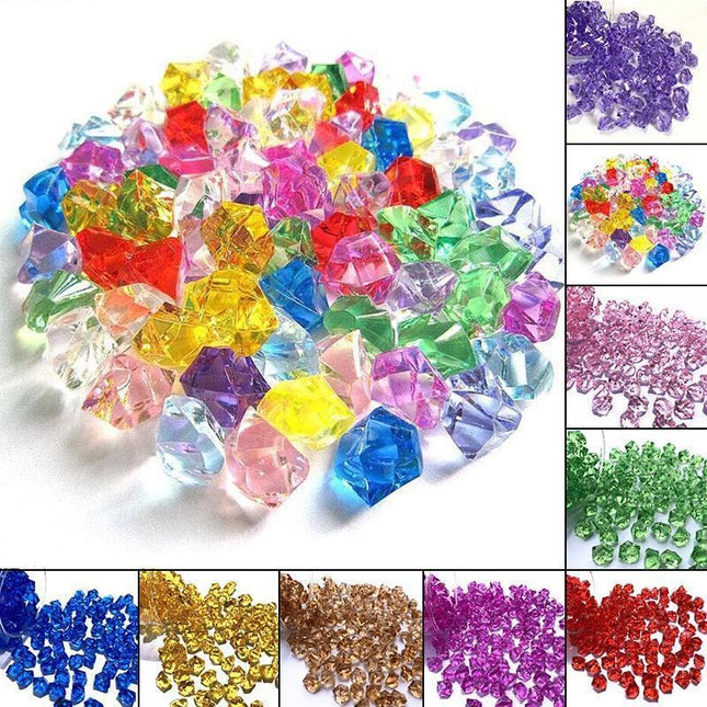 Vibrant 150-Piece Acrylic Crystal Gemstones Set for Creative Home Decor and Craft Projects