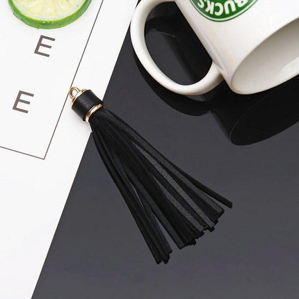 Vibrant 5-Piece Faux Leather Tassel Fringe Set for Creative Jewelry and Craft Projects - Très Elite