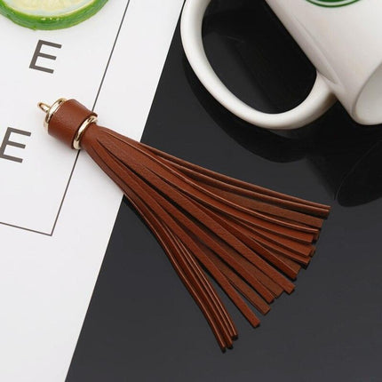 Vibrant 5-Piece Faux Leather Tassel Fringe Set for Creative Jewelry and Craft Projects - Très Elite