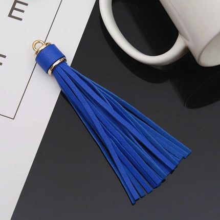 Vibrant 5-Piece Faux Leather Tassel Fringe Set for Creative Jewelry and Craft Projects - Très Elite