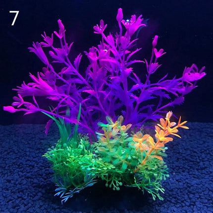 Vibrant Aquatic Plant Set: Lifelike Decor for Fish Tanks