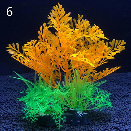 Vibrant Aquatic Plant Set: Lifelike Decor for Fish Tanks