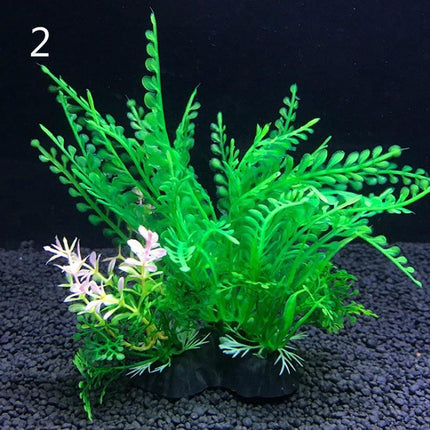 Vibrant Aquatic Plant Set: Lifelike Decor for Fish Tanks