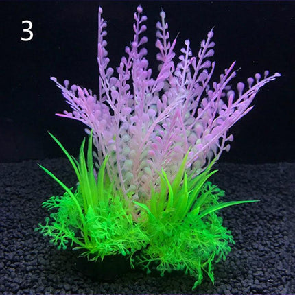 Vibrant Aquatic Plant Set: Lifelike Decor for Fish Tanks