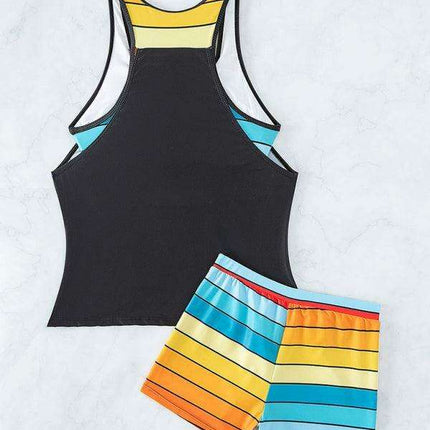 Vibrant Coastal Escape Swimwear Ensemble for Stylish Beach Days - Très Elite