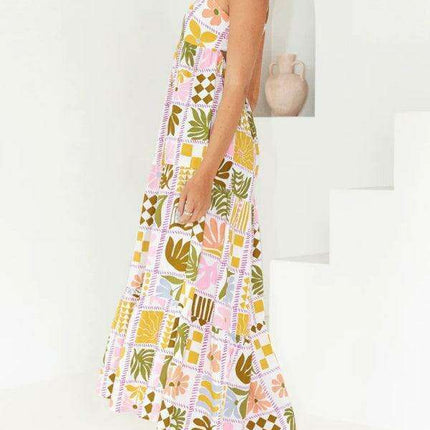Vibrant Customizable Hollow Back Summer Suspender Dress - Trendy Women's Fashion Essential - Très Elite