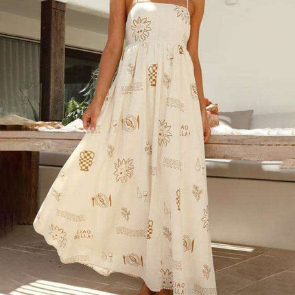 Vibrant Customizable Hollow Back Summer Suspender Dress - Trendy Women's Fashion Essential - Très Elite