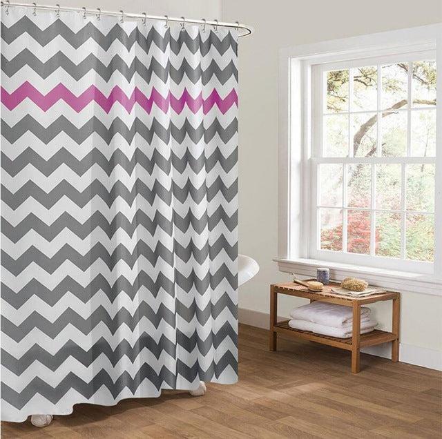 Vibrant Customizable Polyester Shower Curtain for a Stylish Bathroom Makeover