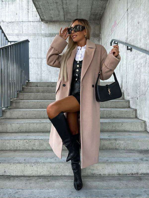 Vibrant Double-Breasted Wool Jacket - Elevate Your Autumn/Winter Wardrobe