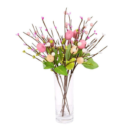 Vibrant Easter Egg Floral Foam Tree Branch: Whimsical Home Decor Accent - Très Elite