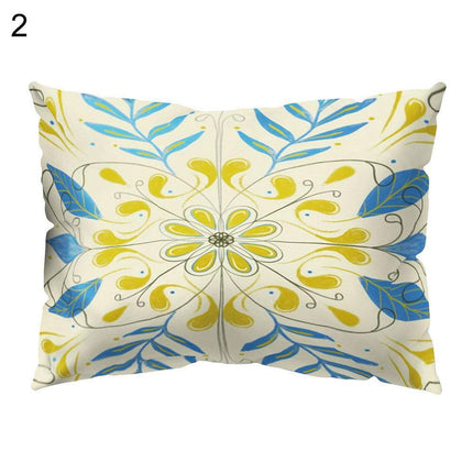 Vibrant Floral and Lemon Decorative Pillow Cover for Energetic Interiors