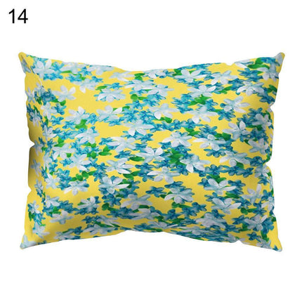 Vibrant Floral and Lemon Decorative Pillow Cover for Energetic Interiors