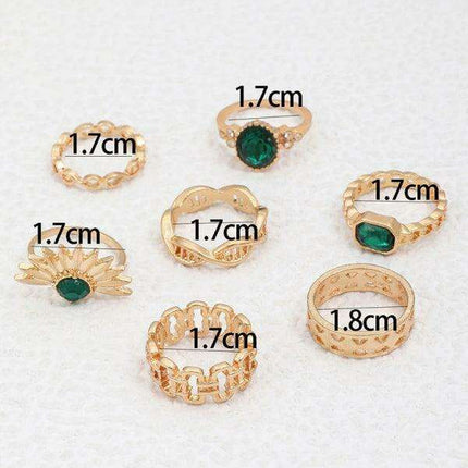 Vibrant Heart Diamond Love Palm Ring Collection with Retro Flair for Effortless Confidence - Très Elite