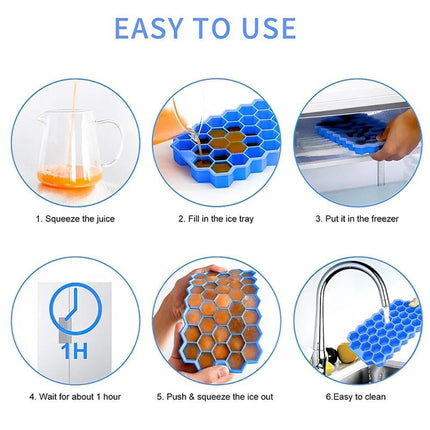 Vibrant Honeycomb Silicone Ice Cube Mold - Ideal for Cocktails and Frozen Delights - Très Elite