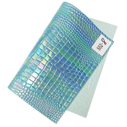 Vibrant Metallic Crocodile Textured Faux Leather Crafting Kit - Très Elite