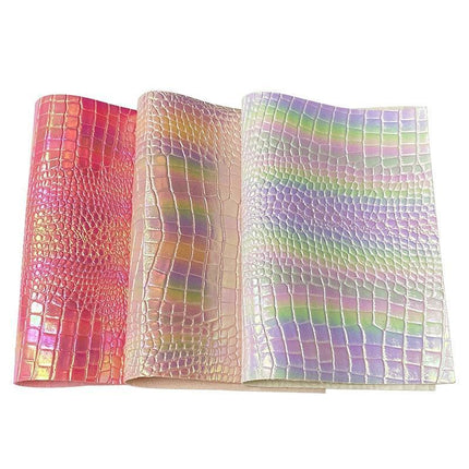 Vibrant Metallic Crocodile Textured Faux Leather Crafting Kit - Très Elite