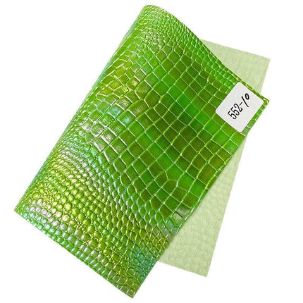 Vibrant Metallic Crocodile Textured Faux Leather Crafting Kit - Très Elite