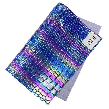 Vibrant Metallic Crocodile Textured Faux Leather Crafting Kit - Très Elite