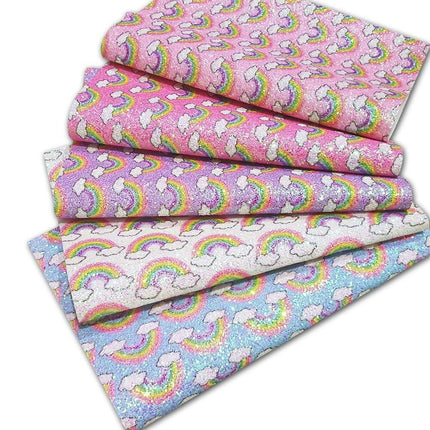 Vibrant Rainbow Faux Leather Sheets: Colorful Crafting Material for Creative Projects - Très Elite