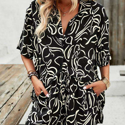 Vibrant Summer Escape Women's Casual Ensemble: Trendy Top and Shorts Pair