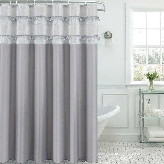 Vibrant Tassel-Adorned Waterproof Shower Curtain