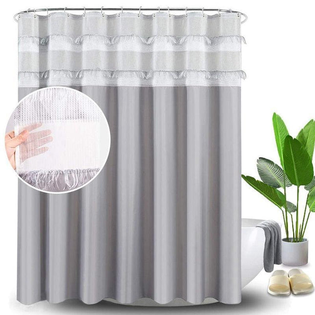 Vibrant Tassel-Decorated Water-Resistant Shower Curtain