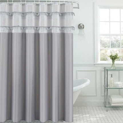 Vibrant Tassel-Decorated Water-Resistant Shower Curtain